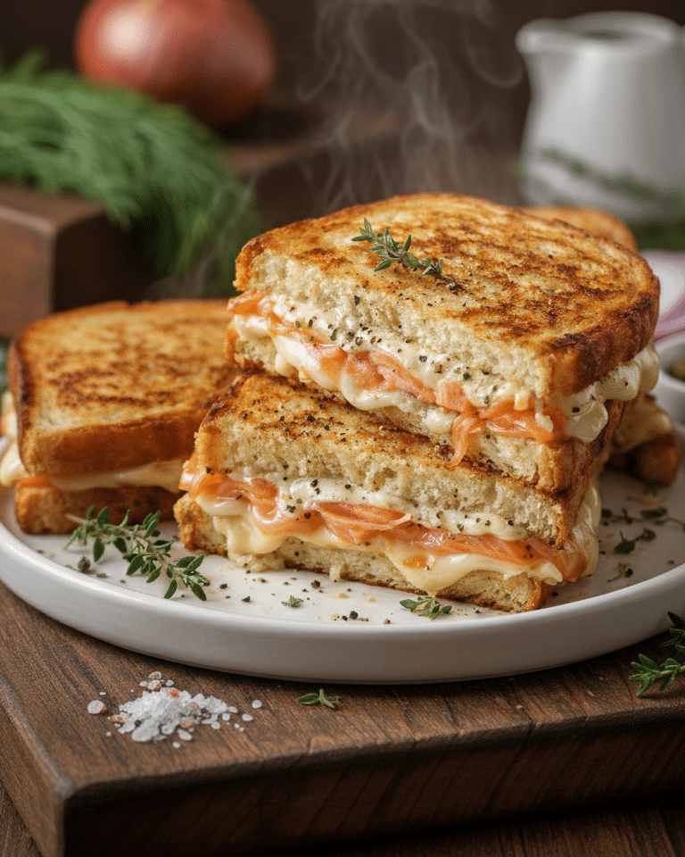 Croque au saumon fumé et Boursin : un délice fondant
