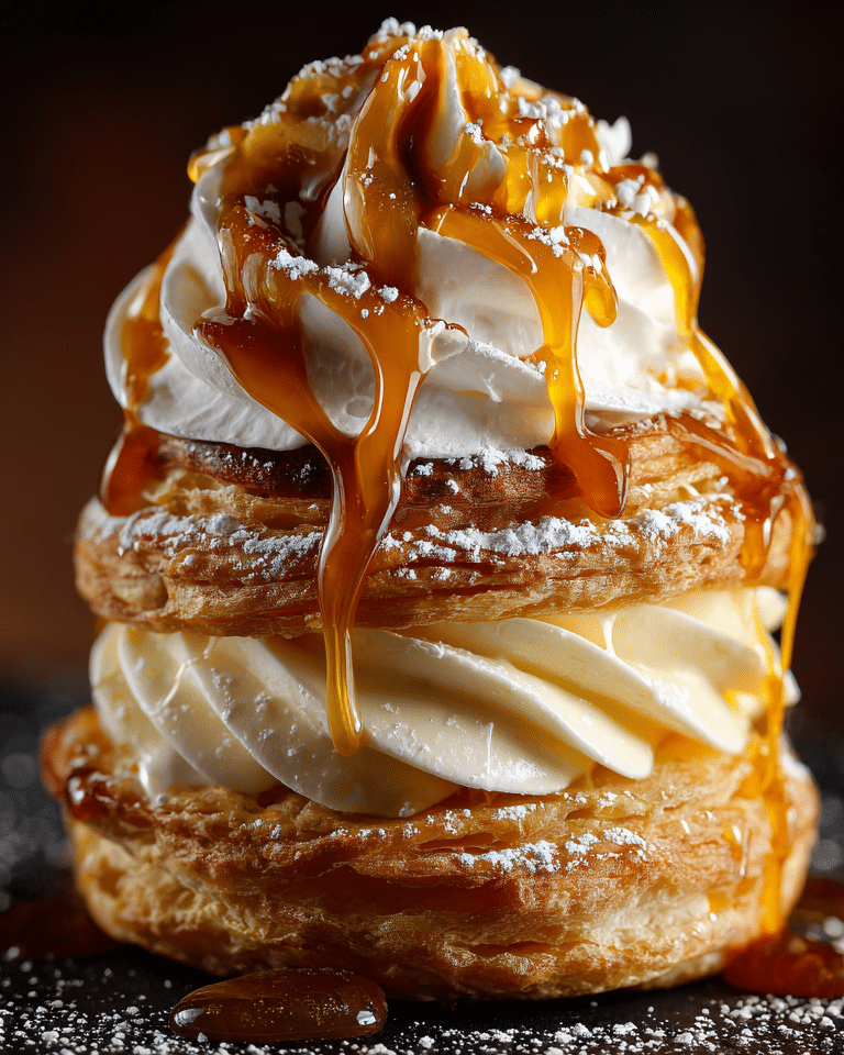 Chou à la crème diplomate et sa sauce caramel