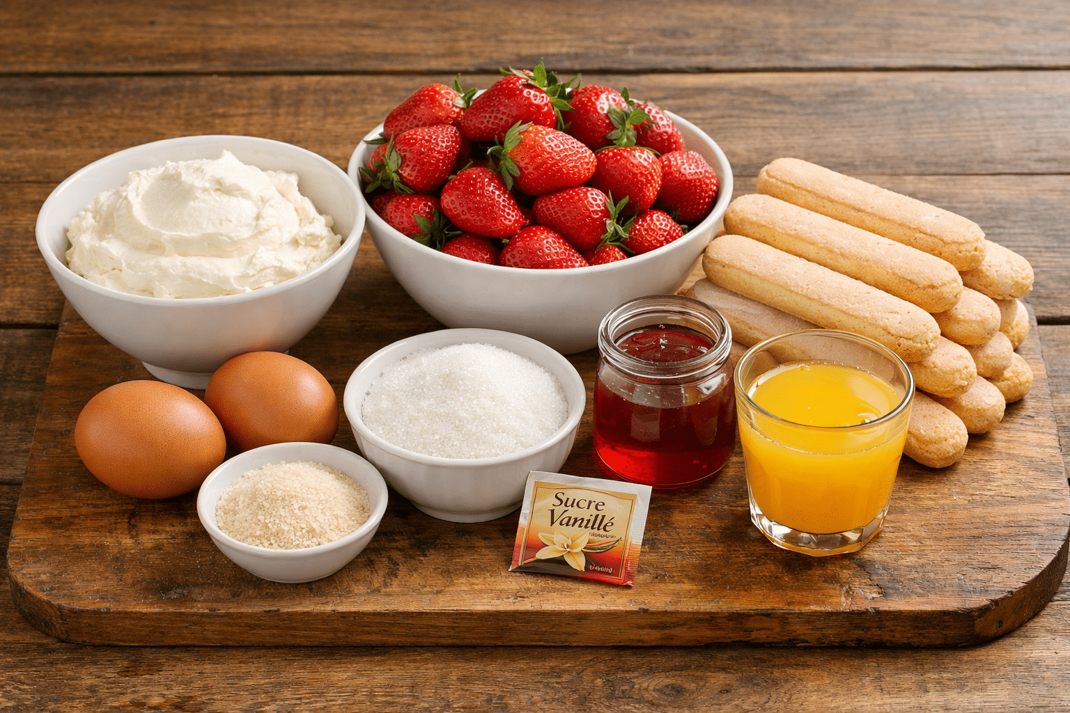 La Liste des Ingrédients : Tiramisu aux Fraises Sans Cuisson La Liste des Ingrédients : Tiramisu aux Fraises Sans Cuisson