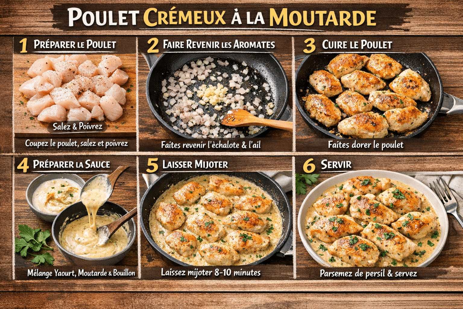 Étape par Étape: Poulet Minceur à la Moutarde et au Yaourt