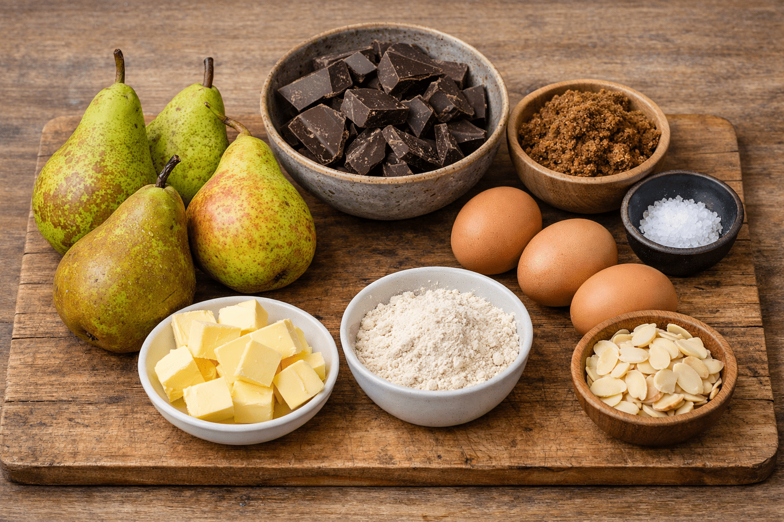 La Liste des Ingrédients : Gâteau poire chocolat ultra fondant