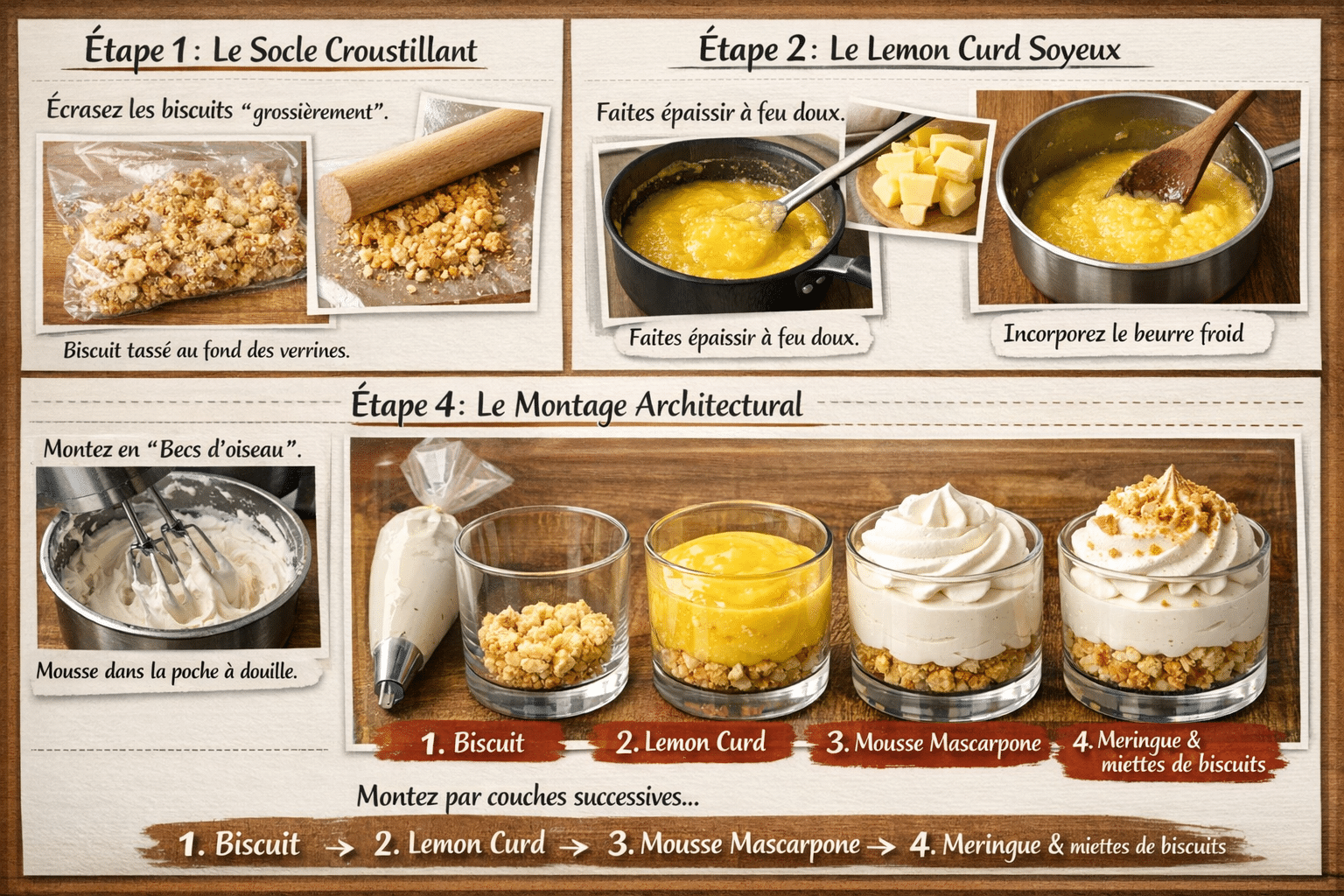 Étape par Étape: Verrines Façon Tarte au Citron Meringuée