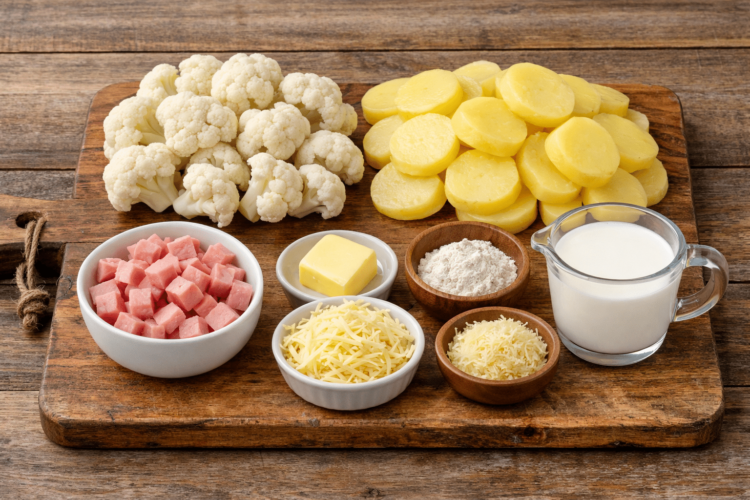 La Liste des Ingrédients : Gratin Réconfortant de Chou-Fleur et Pommes de Terre