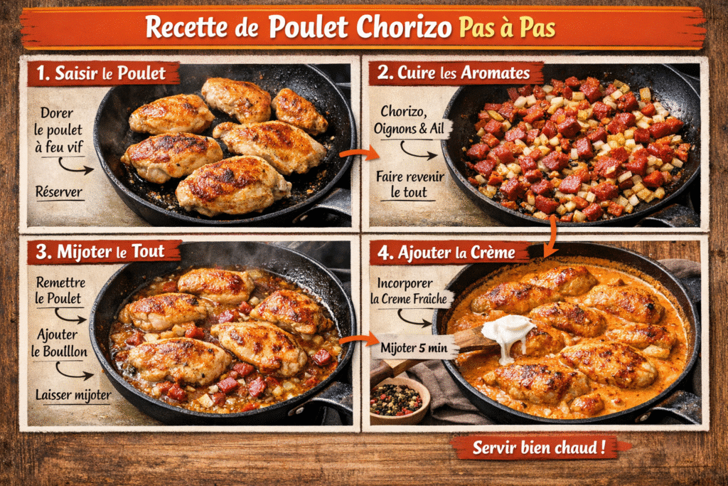 Poulet crémeux au chorizo : La Recette Irrésistible en 30 Minutes