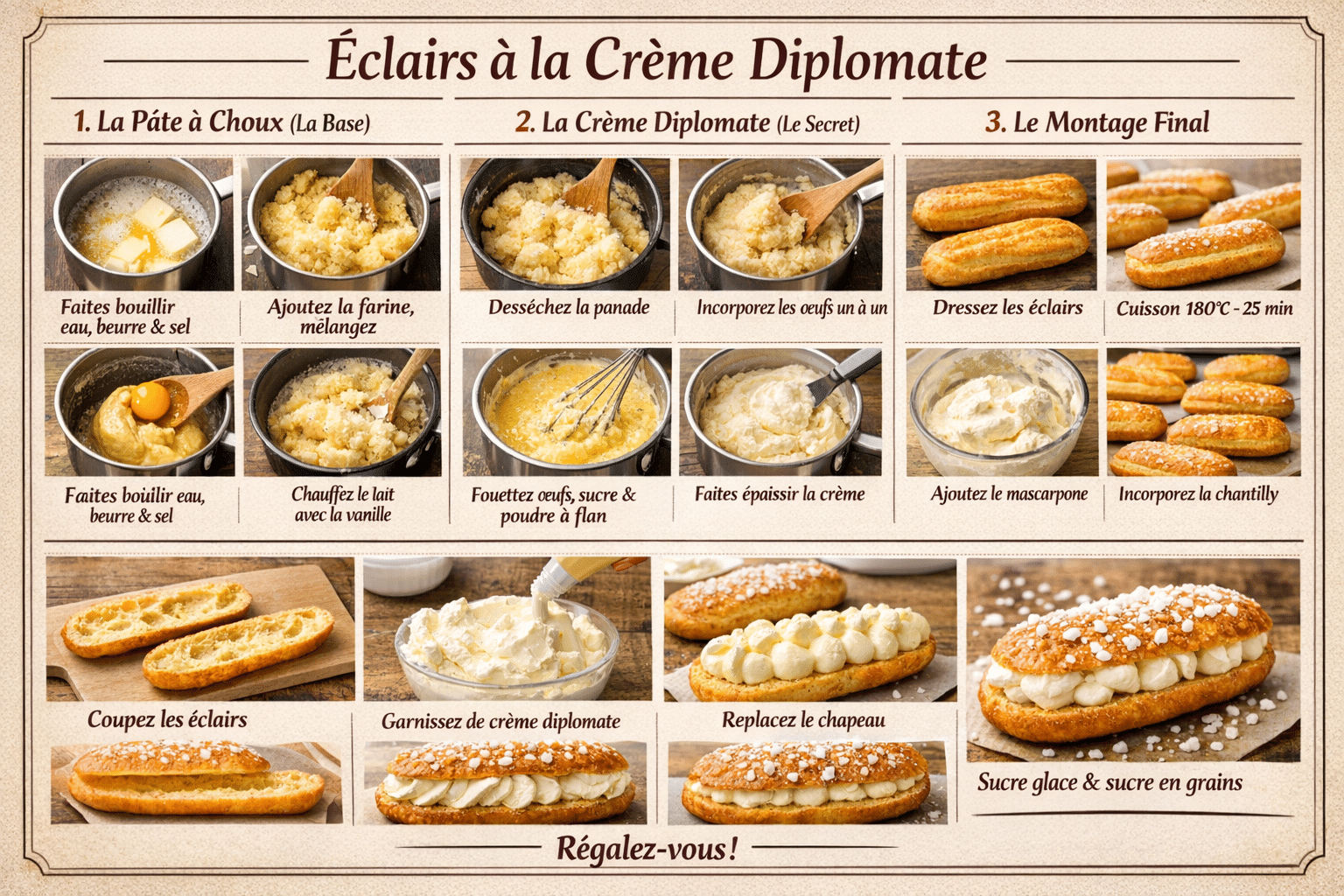 Étape par Étape: Éclairs Façon Tropézienne : la Pâte à Choux