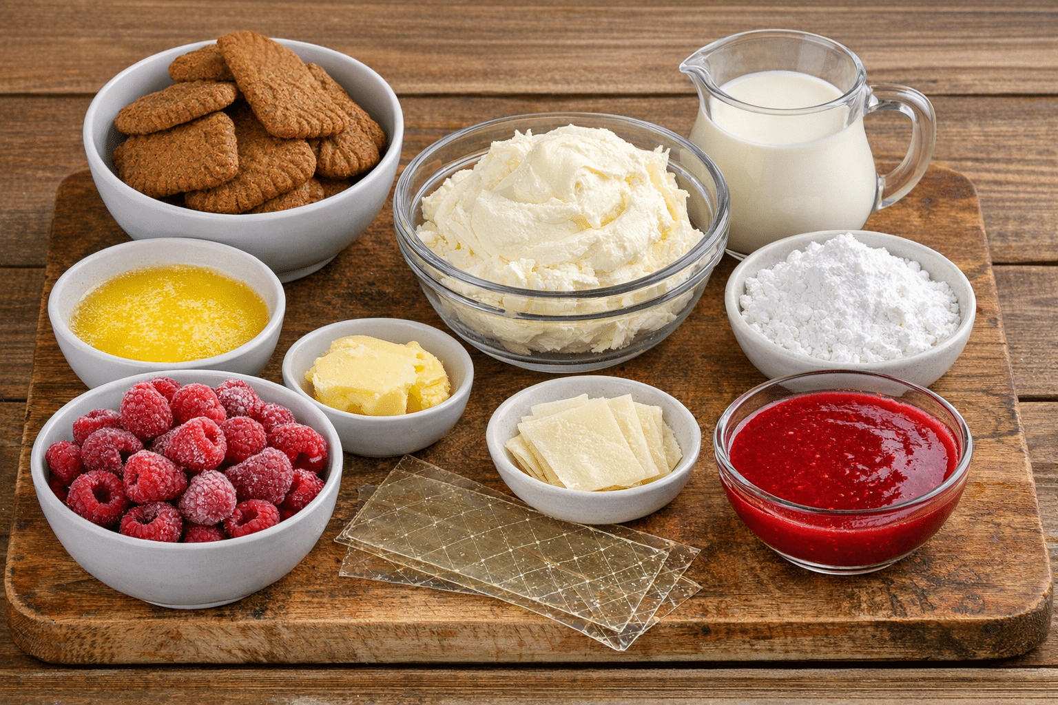 La Liste des Ingrédients : Mini bavarois framboise sans cuisson La Liste des Ingrédients : Mini bavarois framboise sans cuisson