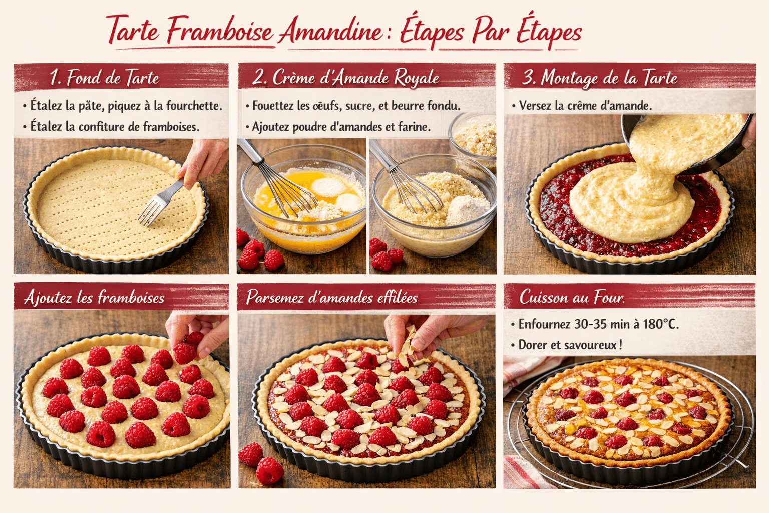 Étape par Étape: Tarte Amandine aux Framboises : Le Secret du Moelleux et du Croquant