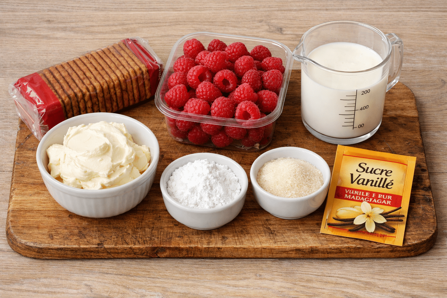 La Liste des Ingrédients : Tiramisu framboise spéculoos sans œuf