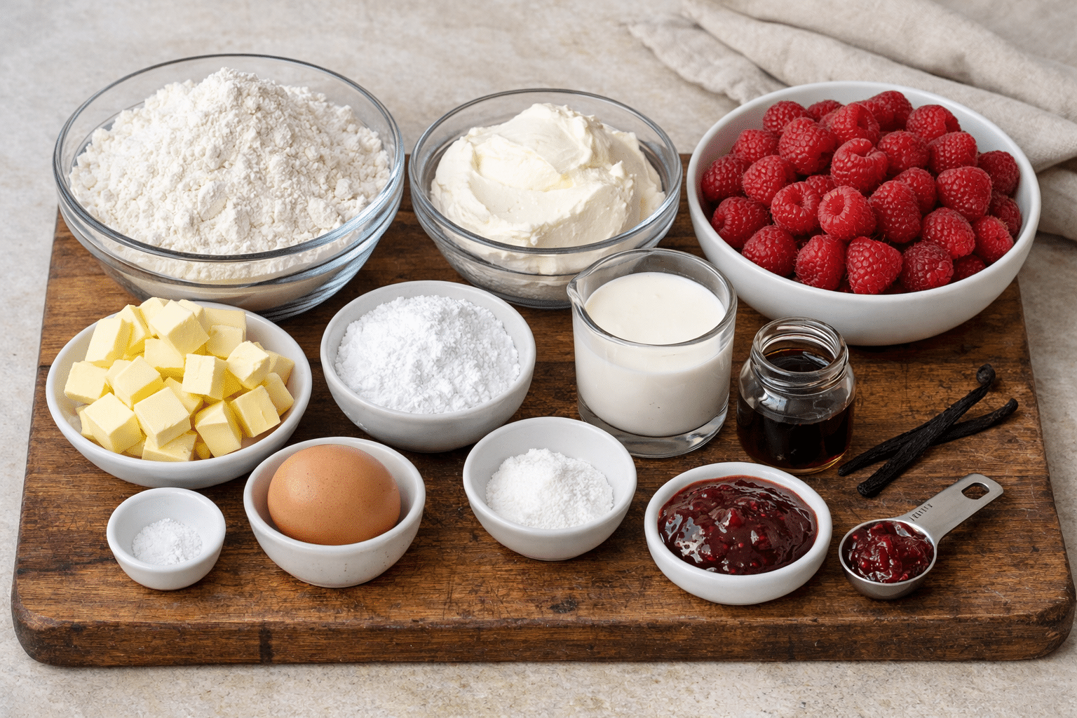 La Liste des Ingrédients : Tarte aux framboises et crème Mascarpone