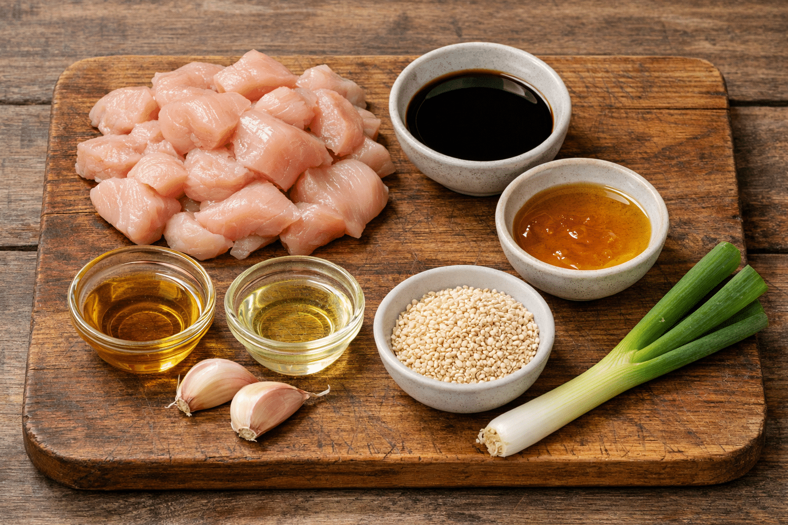 La Liste des Ingrédients : Poulet Miel et Soja