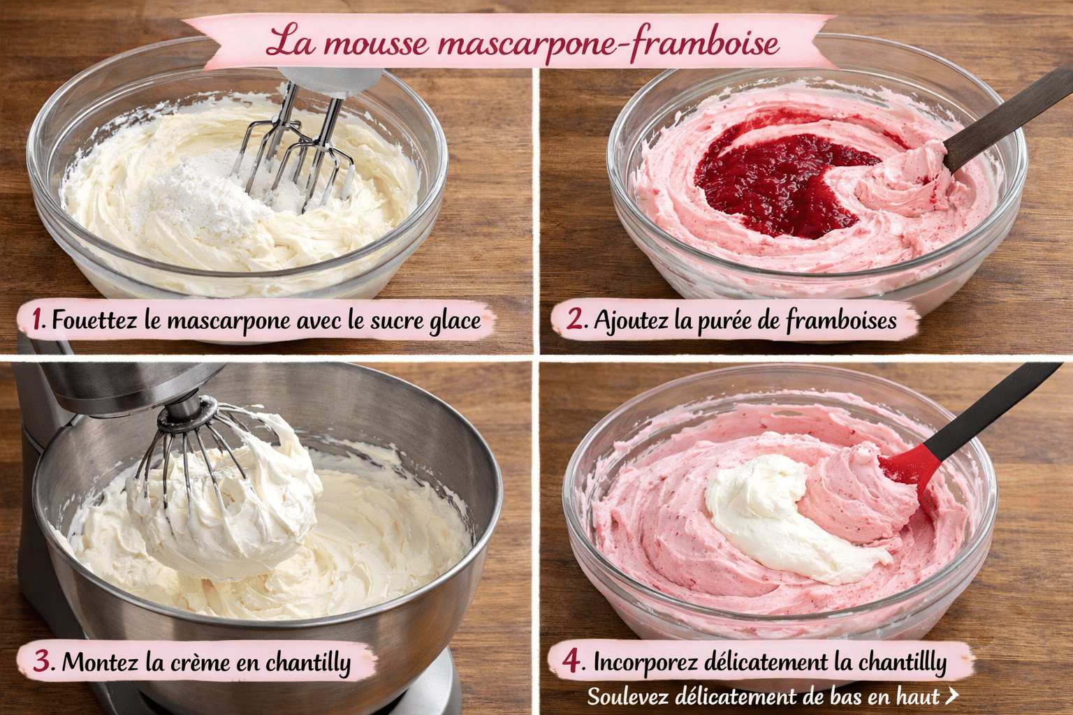 3. La mousse mascarpone-framboise