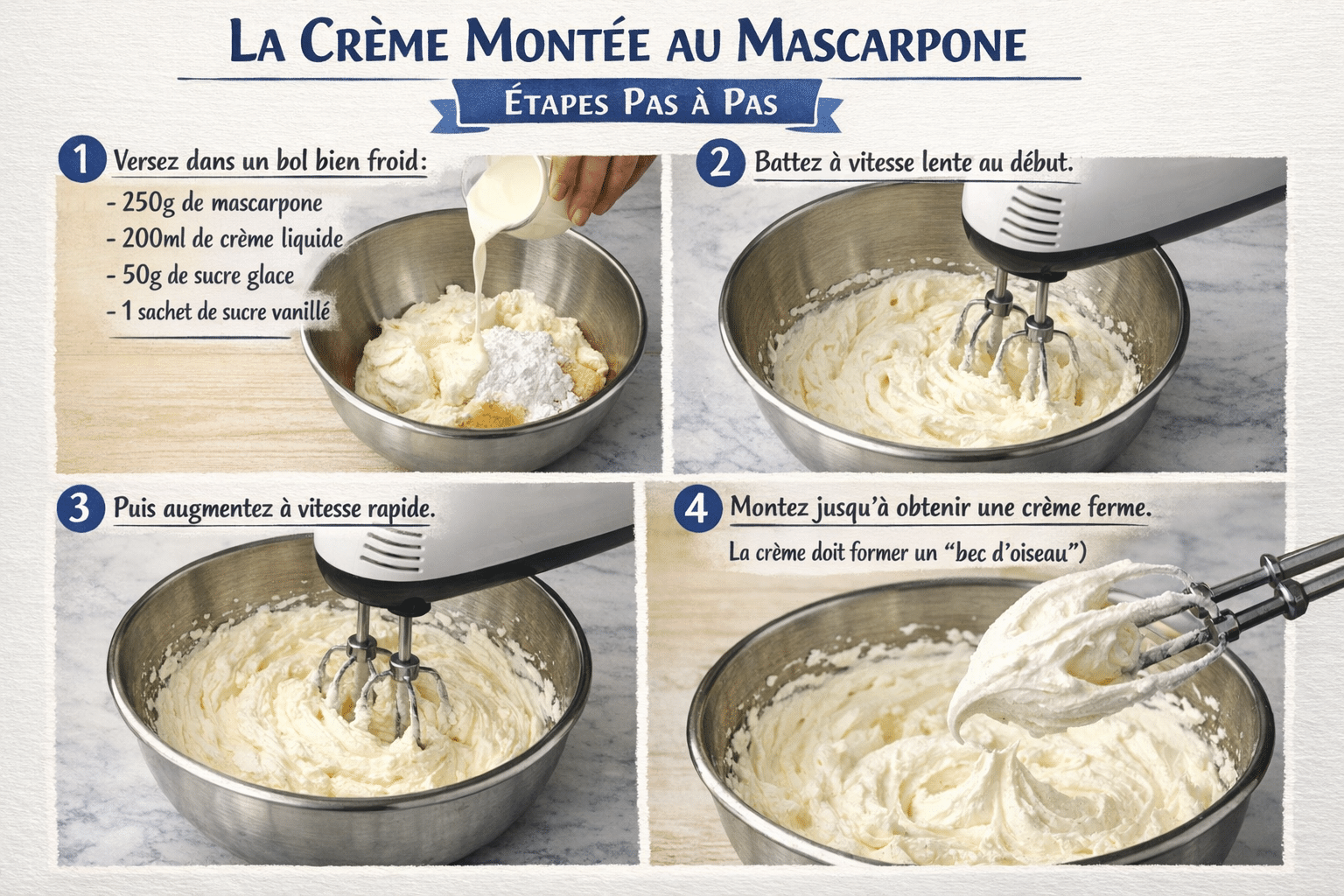 1. La Crème Montée au Mascarpone