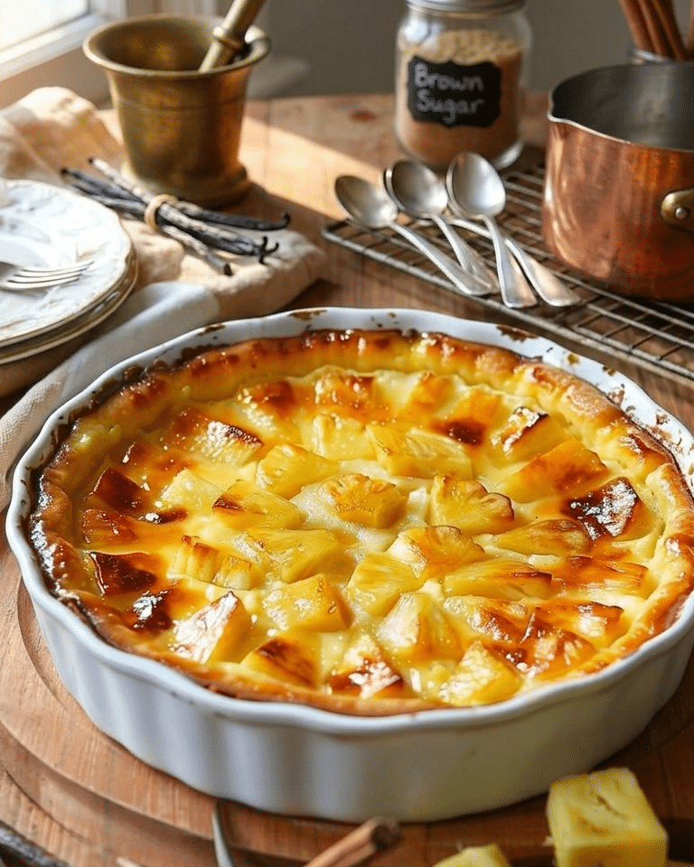 Clafoutis à l’Ananas et à la Noix de Coco : Le Secret de l'Exotisme Fondant