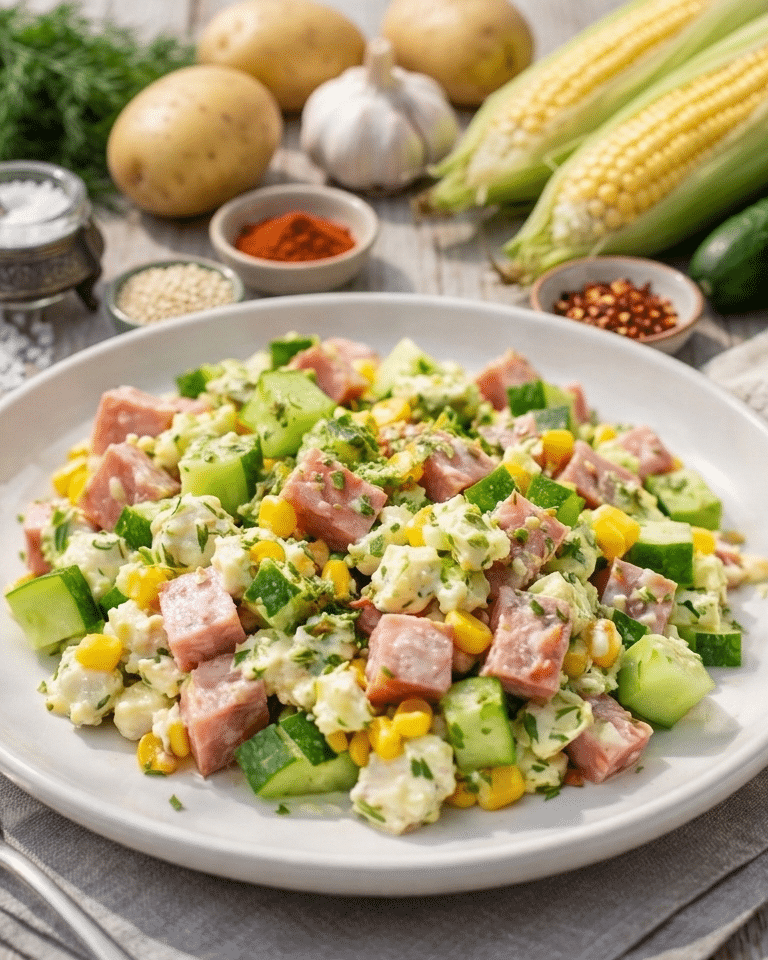 Salade Fraîcheur au Jambon et Concombre