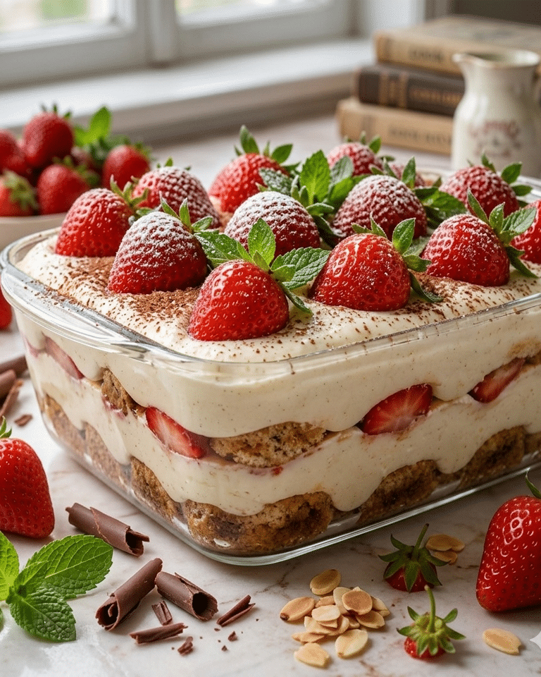 Tiramisu aux Fraises Sans Cuisson : Le Nuage Fruitée de l’Été