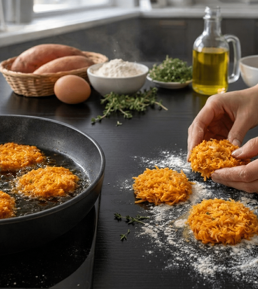 Galettes Croustillantes de Patate Douce