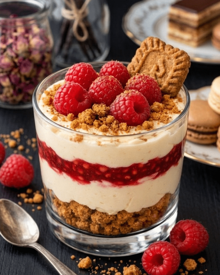 Tiramisu framboise spéculoos sans œuf