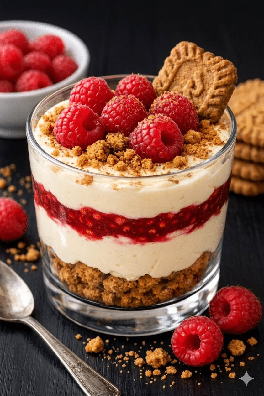 Tiramisu framboise spéculoos sans œuf Recette