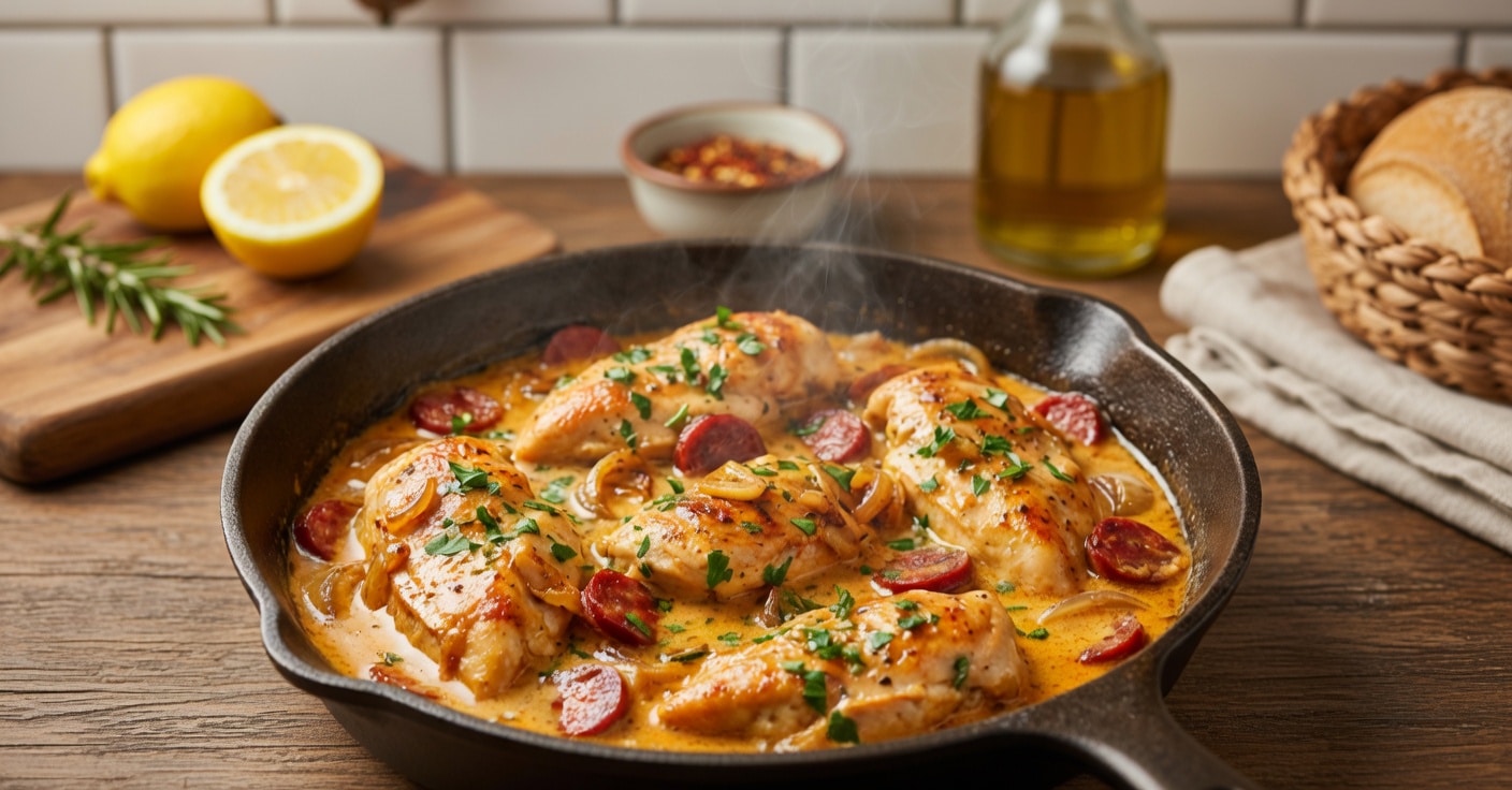 Poulet Crémeux au Chorizo