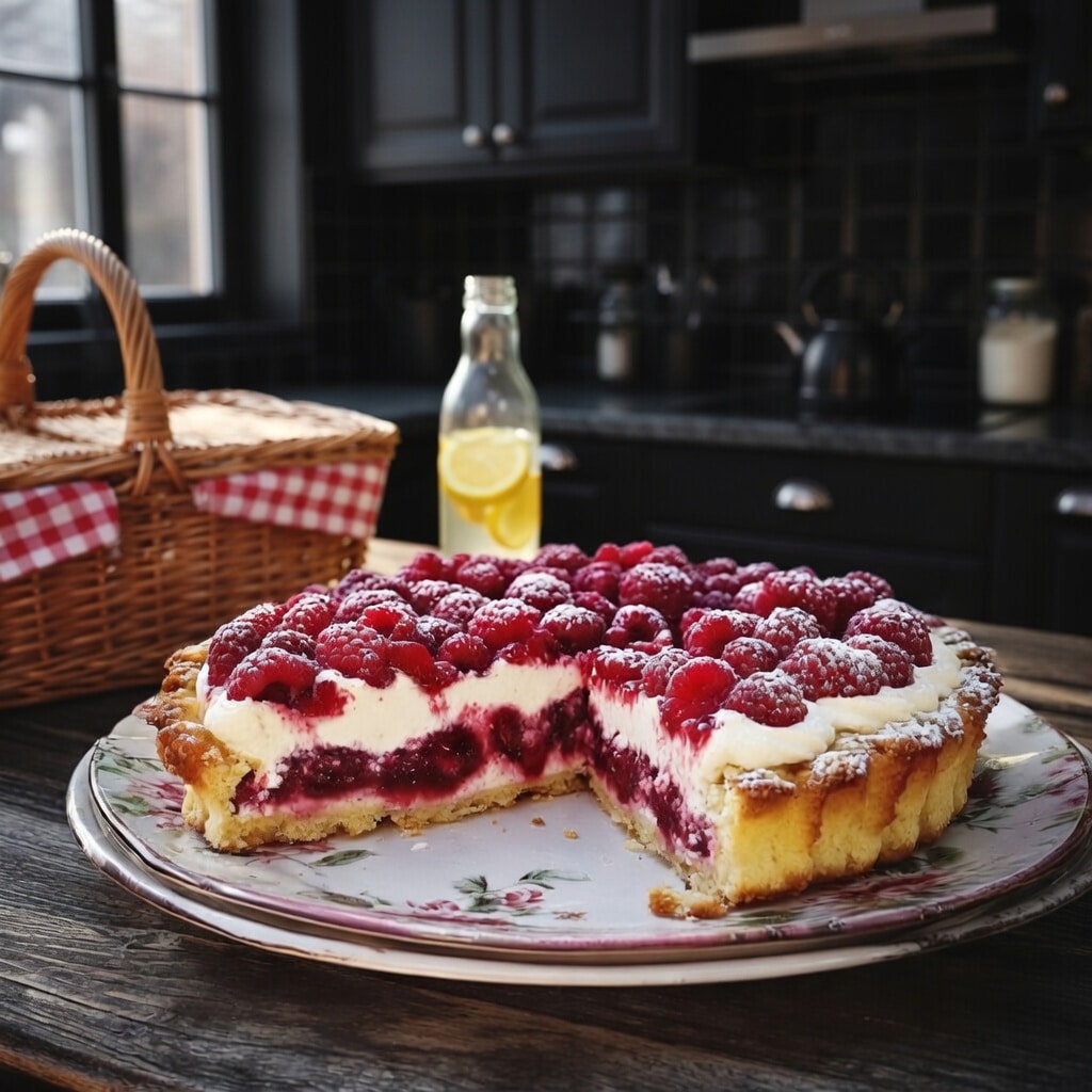 Tarte aux framboises et crème Mascarpone Recette Facile