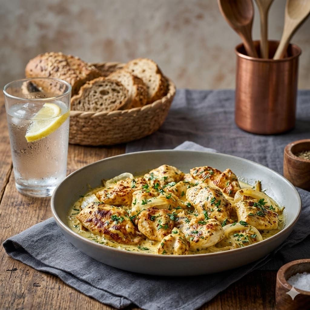Poulet Minceur à la Moutarde et au Yaourt Recette Facile