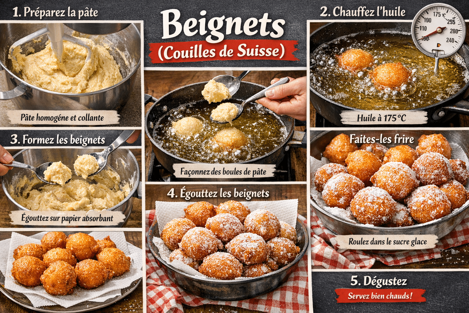 Étape par Étape: Couilles de Suisse : Les Beignets Moelleux et Croustillants qui Font le Bonheur des Goûters