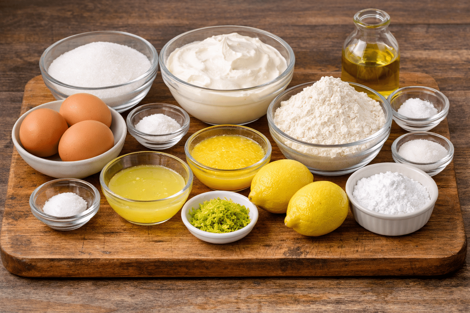 La Liste des Ingrédients : Gâteau au Citron à la Crème Fraîche