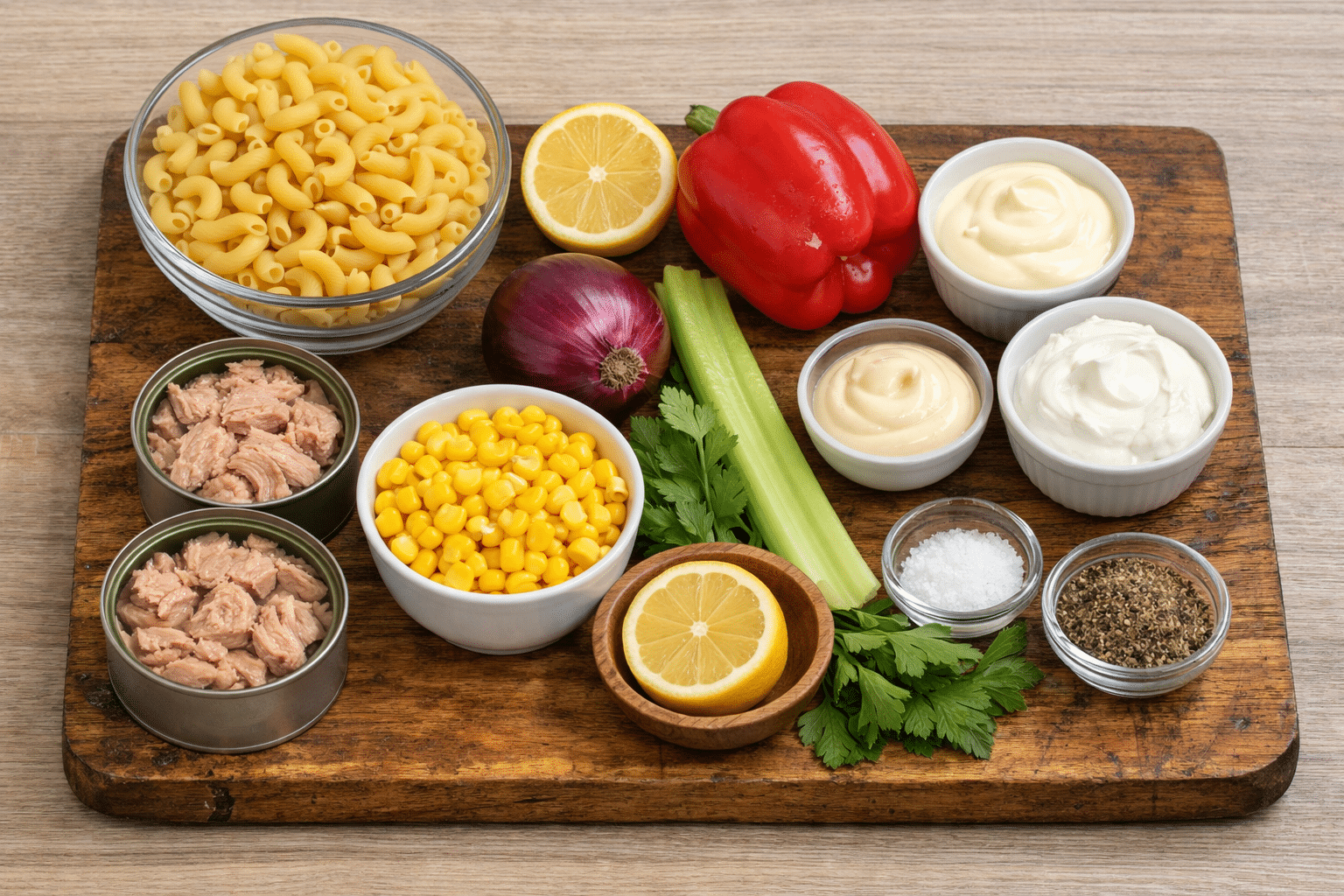 La Liste des Ingrédients : Salade de Macaroni au Thon et au Maïs