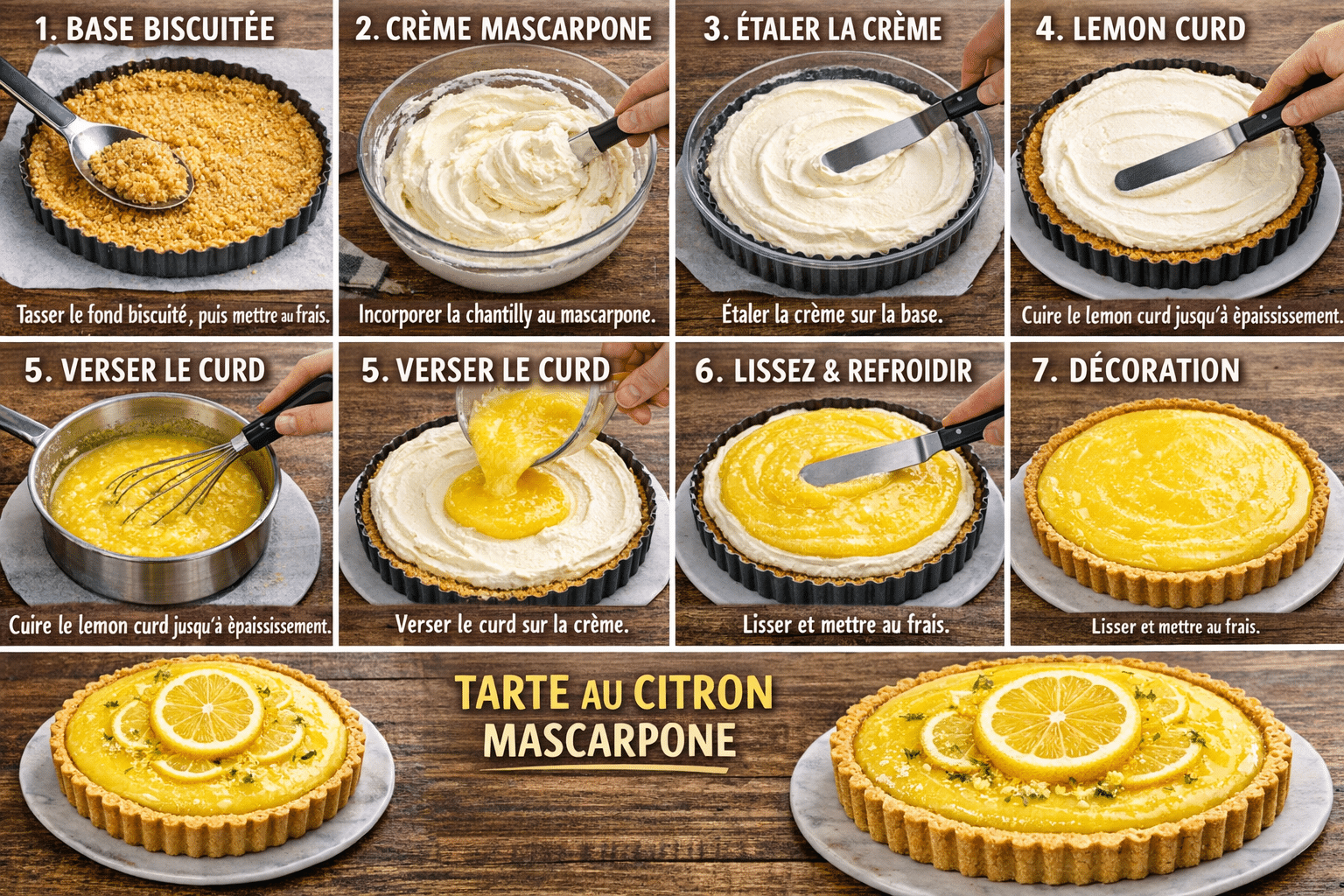 Étape par Étape: Tarte Mascarpone Citron La Recette Fraîche et Élégante avec Lemon Curd Brillant