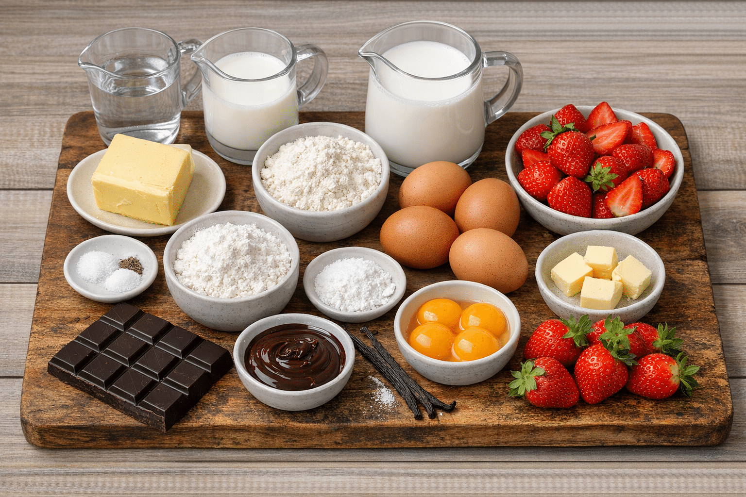 La Liste des Ingrédients : Choux à la Crème Pâtissière Fraise La Liste des Ingrédients : Choux à la Crème Pâtissière Fraise