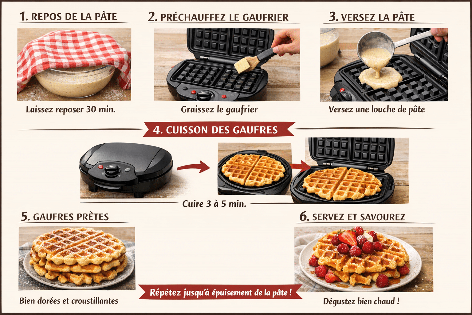 Étape par Étape: Pâte à Gaufres Rapide et Moelleuse