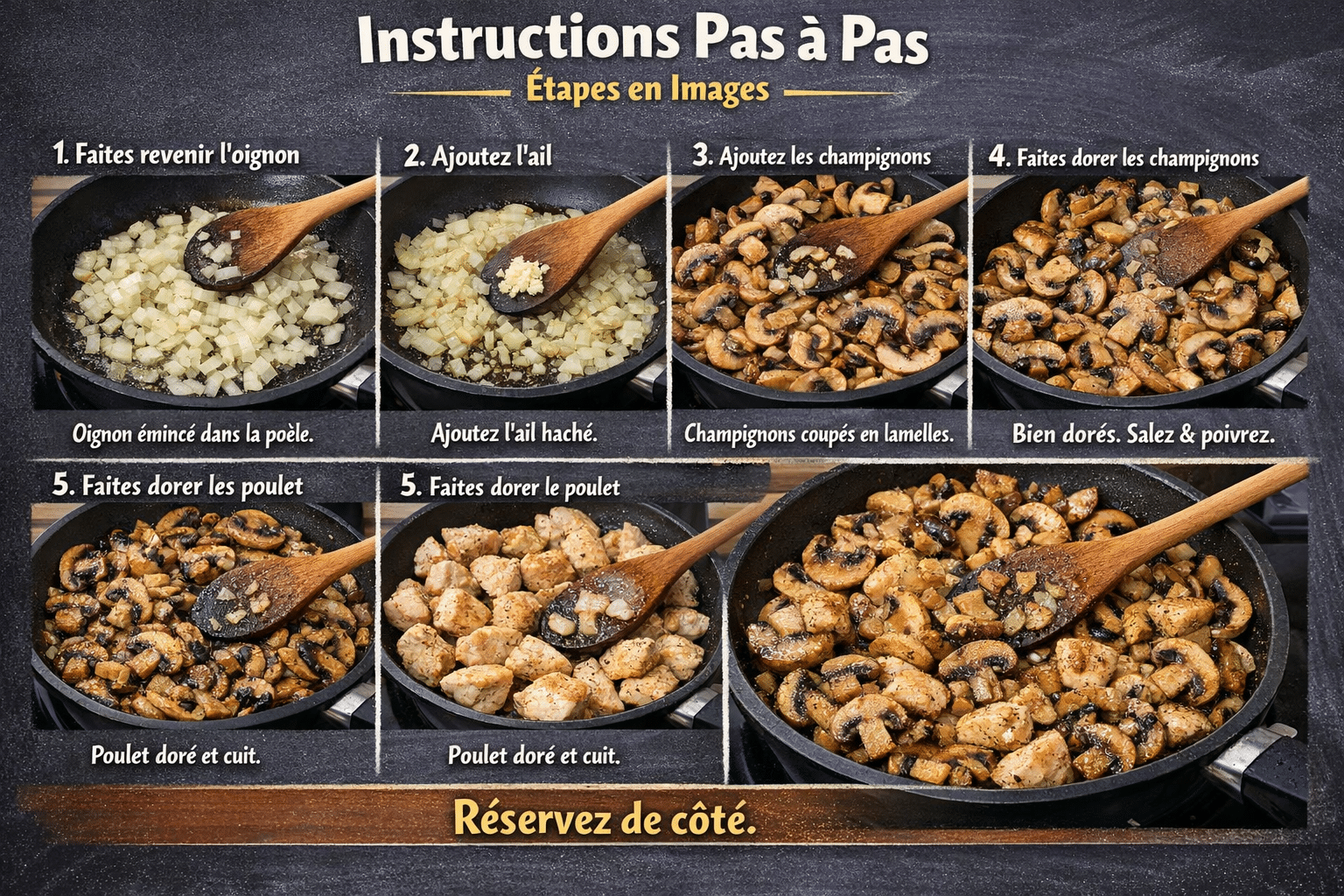 Quiche Crémeuse Poulet Champignons Gratinée