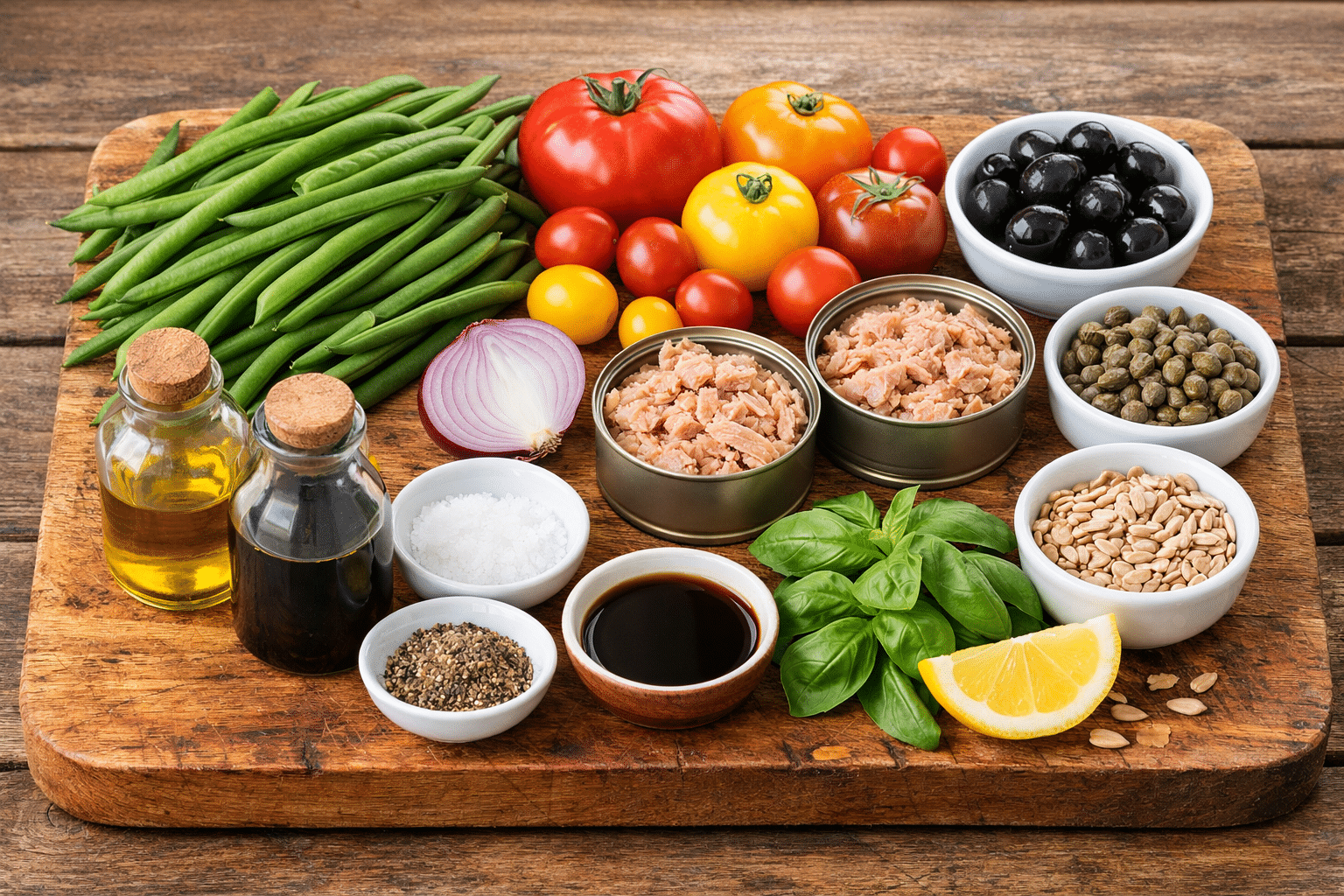 La Liste des Ingrédients : Salade haricots verts tomates et thon La Liste des Ingrédients : Salade haricots verts tomates et thon