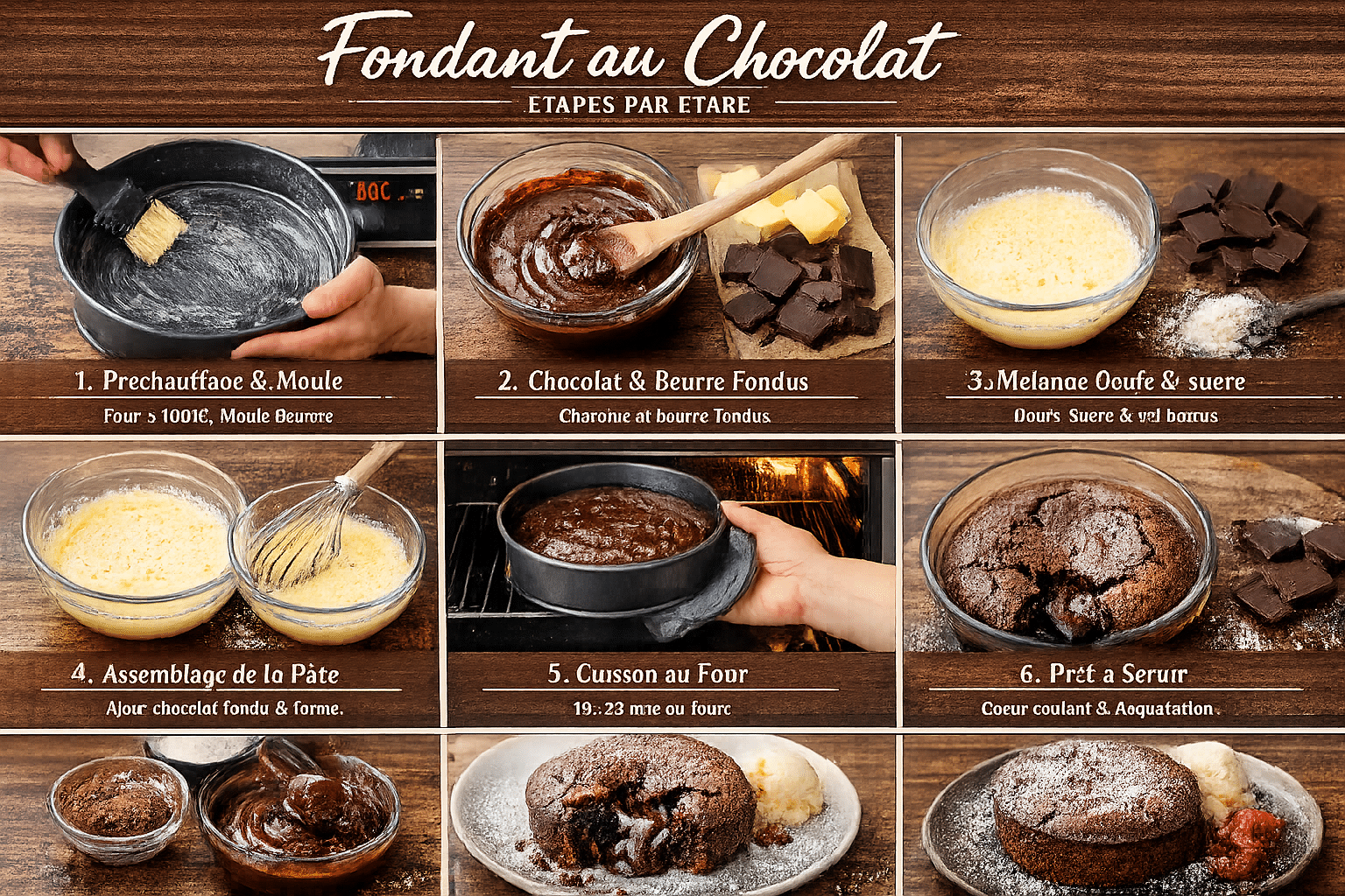 Étape par Étape: Fondant au Chocolat