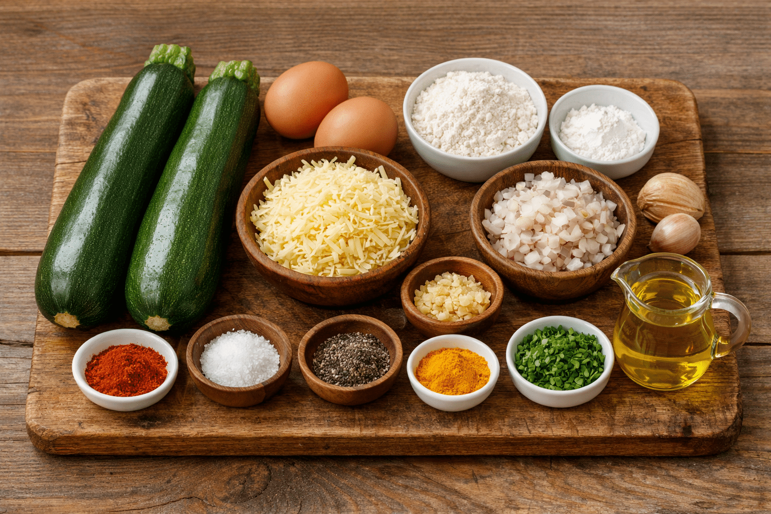 La Liste des Ingrédients : Galettes de Courgettes Dorées et Moelleuses