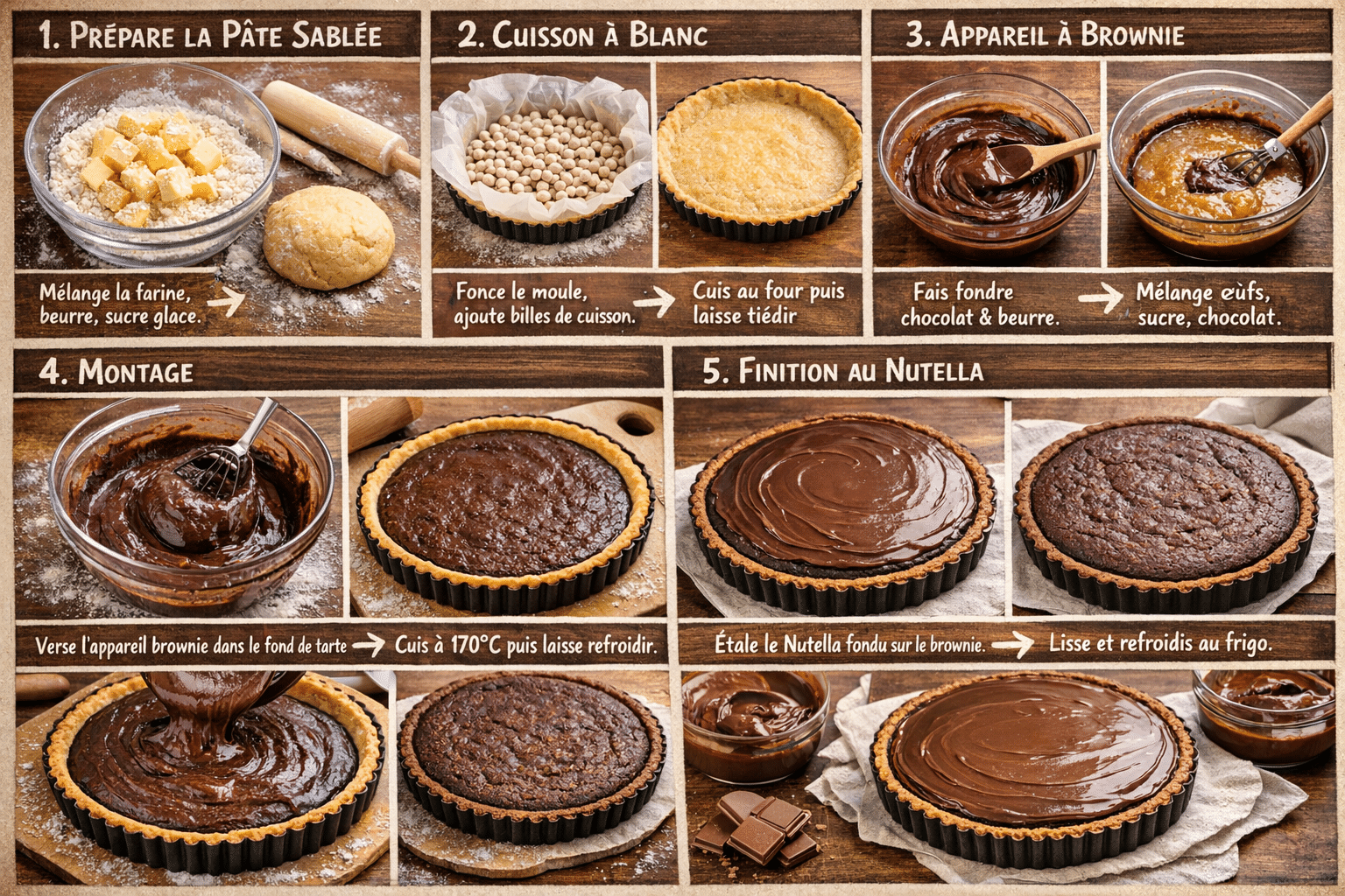 ?Étape par Étape: La Tarte Brownie au Nutella