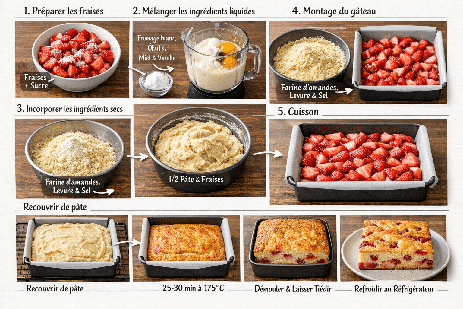 Étape par Étape: Gâteau au Fromage Blanc et aux Fraises : Le Dessert Gourmand, Riche en Protéines et Faible en Glucides qui Fait du Bien