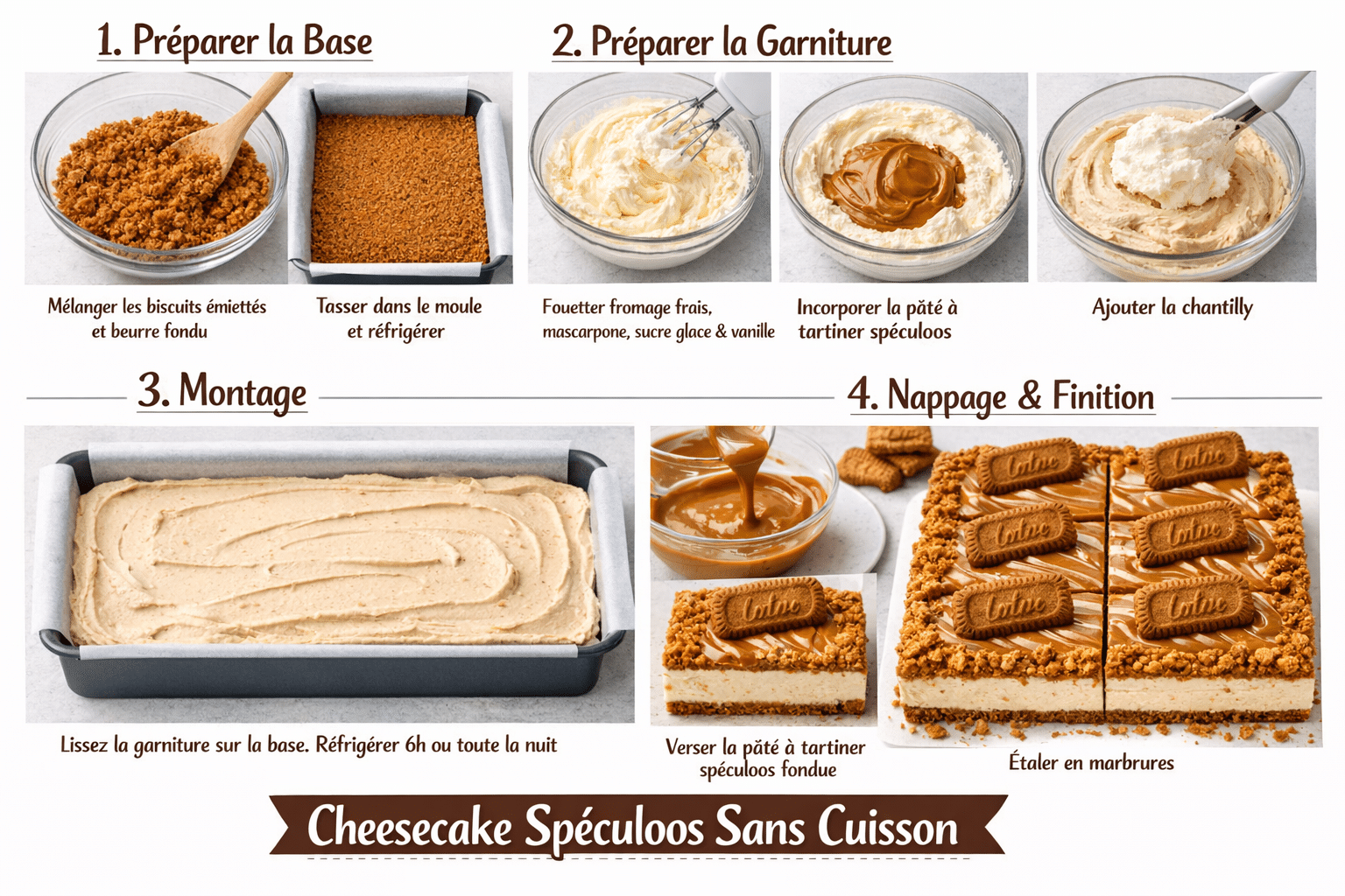Étape par Étape: Cheesecake Spéculoos sans Cuisson
