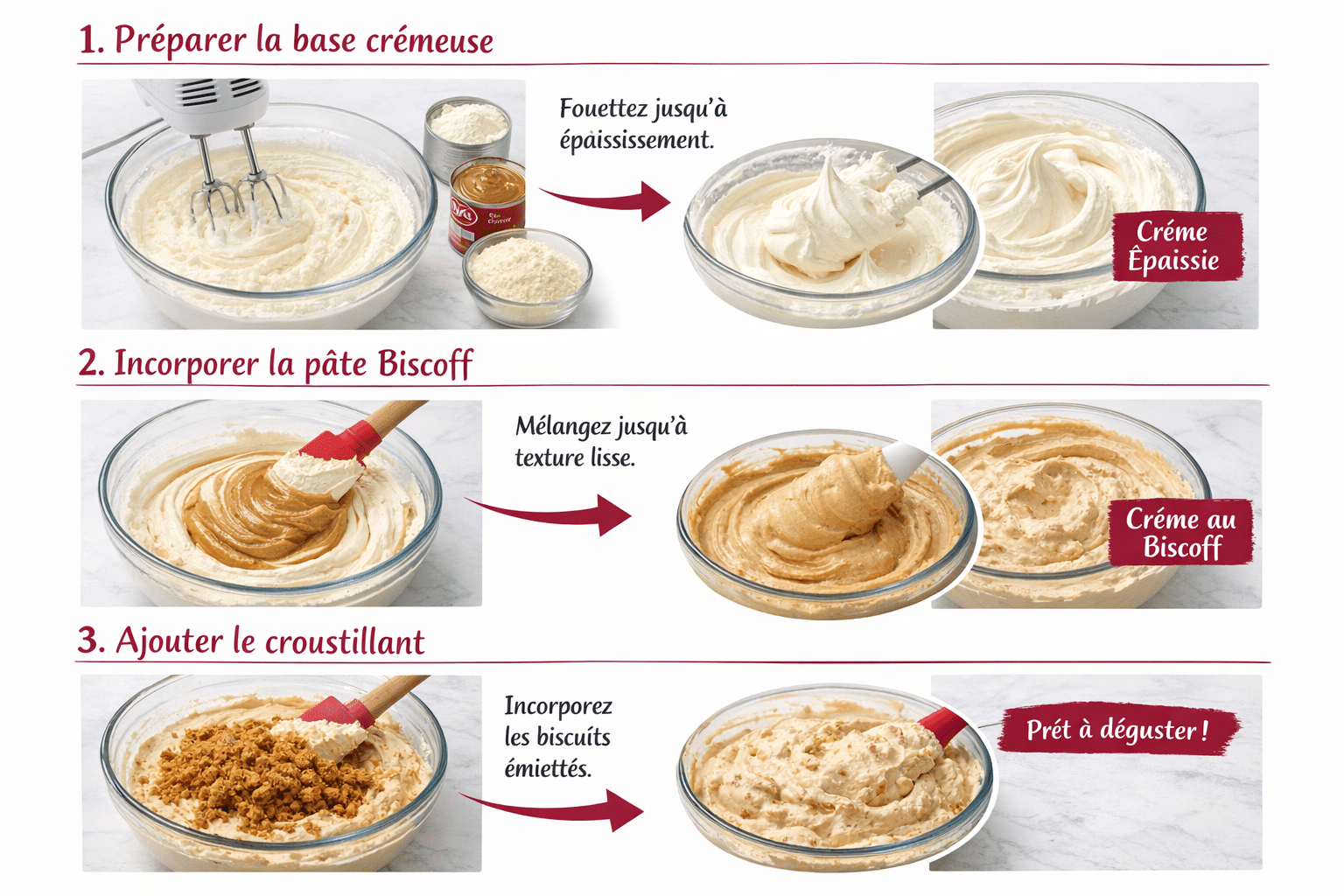 Étape par Étape: Verrines Biscoff Crème glacée