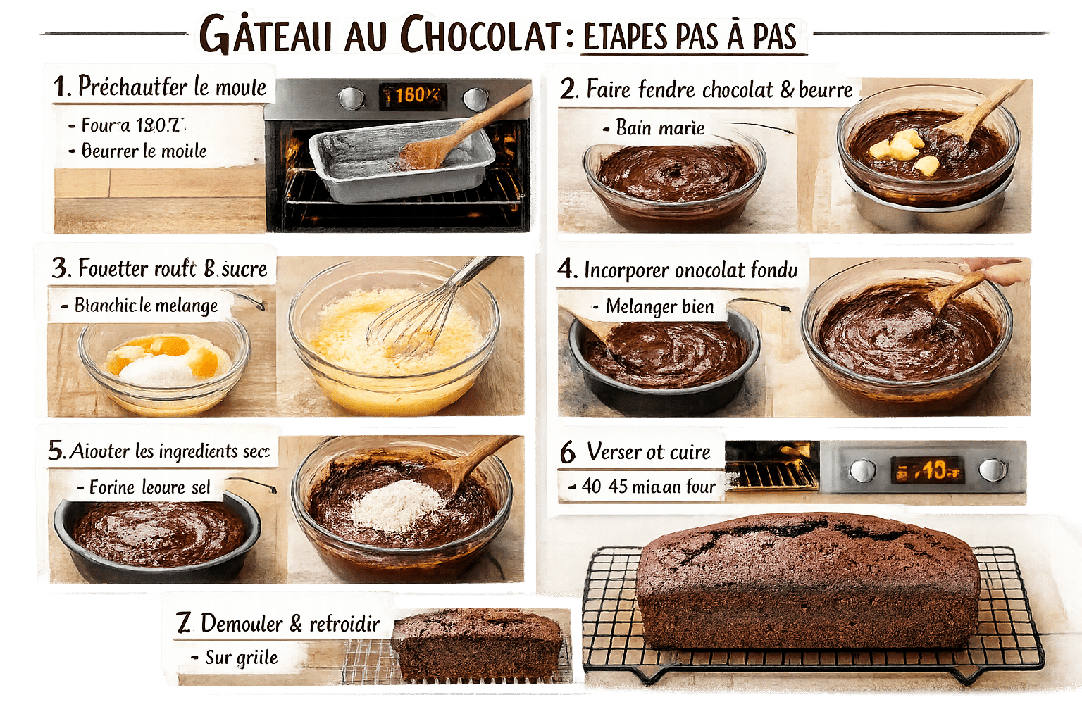 Étape par Étape: Quatre-quarts au chocolat