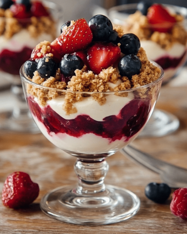 Verrines Crumble aux Fruits Rouges et Mascarpone
