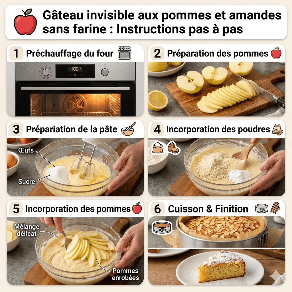 Étape par Étape: Gâteau Pommes aux Amandes