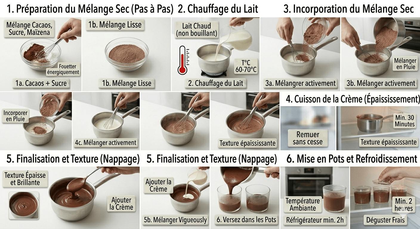 Étape par Étape: Crème au Chocolat Style Danette