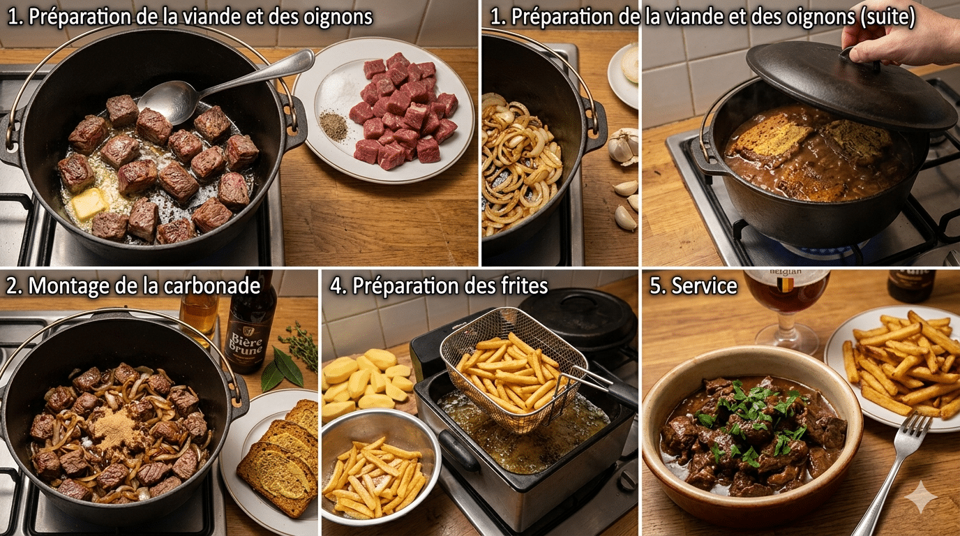 Étape par Étape: Carbonade Flamande avec Frites La Recette Authentique du Nord
