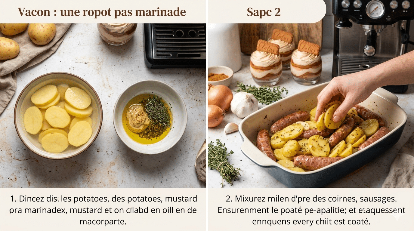 Saucisses au Four avec Pommes de Terre et Moutarde : Le Plat Réconfortant, Doré