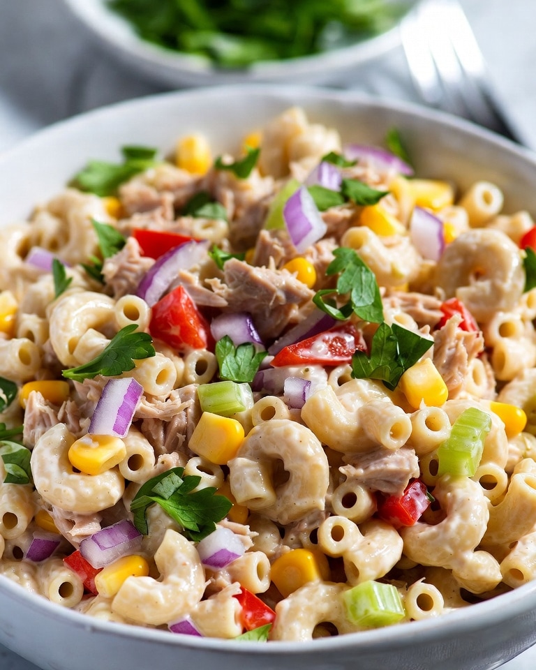 Salade de Macaroni au Thon et au Maïs
