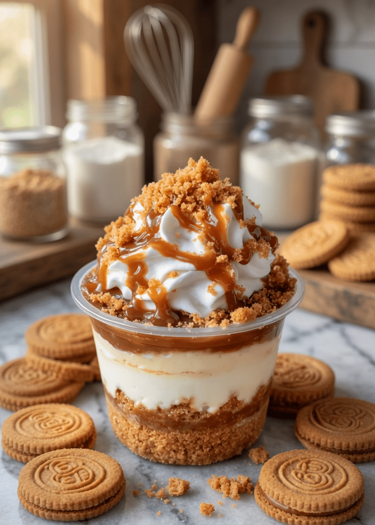 Verrines Biscoff Crème glacée : Le Dessert Ultra Crémeux, Croustillant et Addictif qui Fait Craquer
