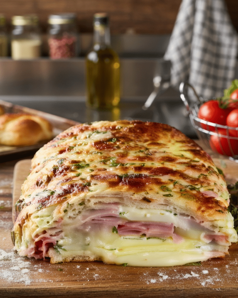 Roulé Feuilleté Tressé Jambon et Fromage