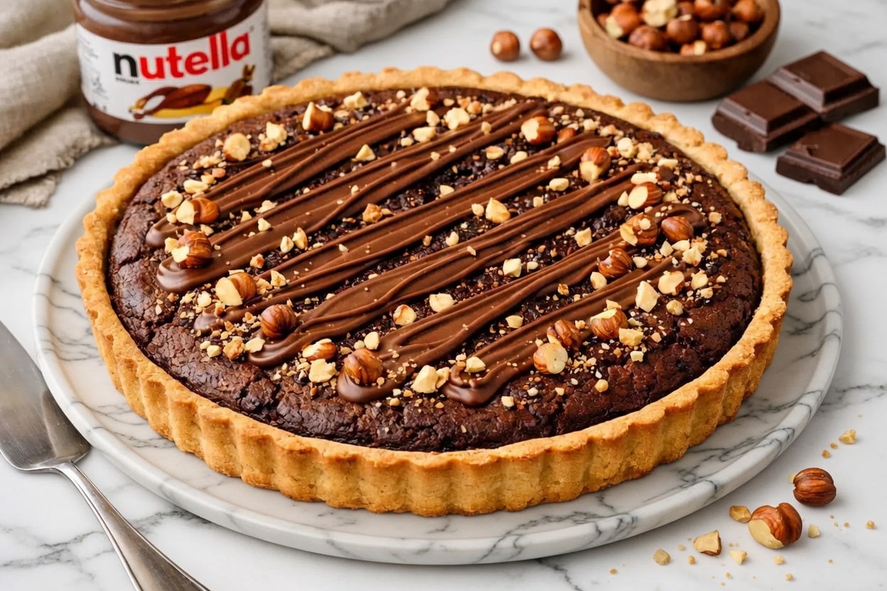 Tarte Brownie au Nutella : La Recette Ultra Gourmande et Fondante qui Fait Craquer
