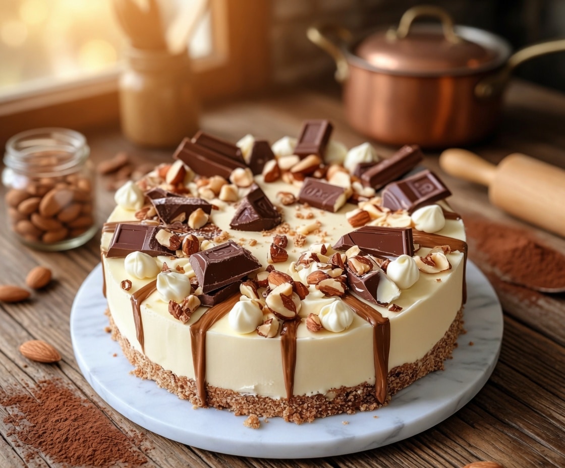 Tarte Kinder Bueno au Chocolat Blanc et Noisettes : Le Dessert Ultra Gourmand, Croustillant et Fondant qui Fait Craquer